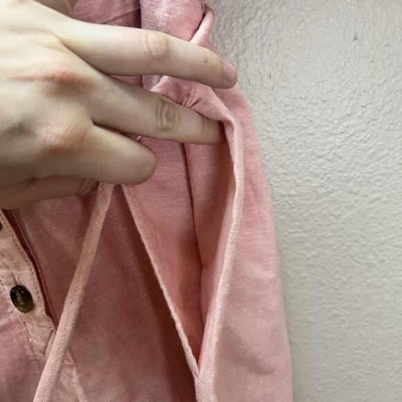 NWT Madewell Linen-Blend Puff Sleeve Wide-Leg Jumpsuit SZ S Minimalist Coveralls - Picture 7 of 12